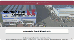 Desktop Screenshot of naturstein-kolodzeiski.de