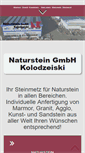 Mobile Screenshot of naturstein-kolodzeiski.de
